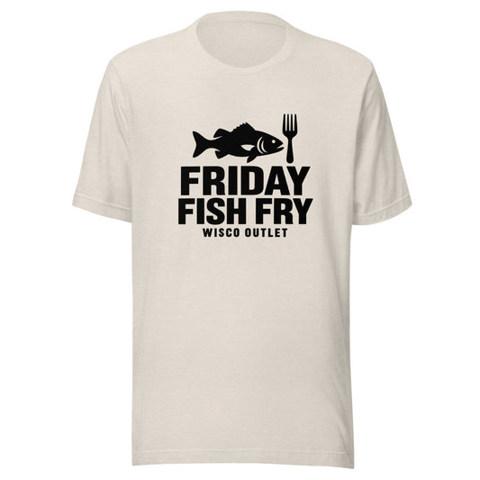 Friday Fish Fry T-Shirt — Heather Dust — front
