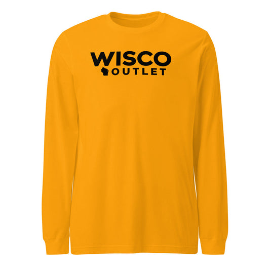 Wisco Wordmark Long Sleeve T-Shirt — Gold — front