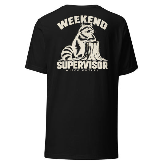Weekend Supervisor — T-Shirt — Black — back