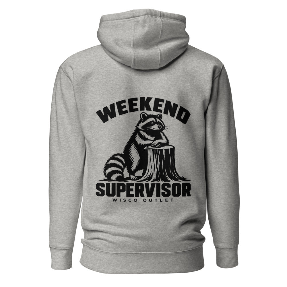 Weekend Supervisor Hoodie — Carbon Grey — back