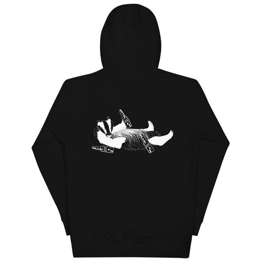 Wisco Outlet Drinking Badger Sweatshirt White Design