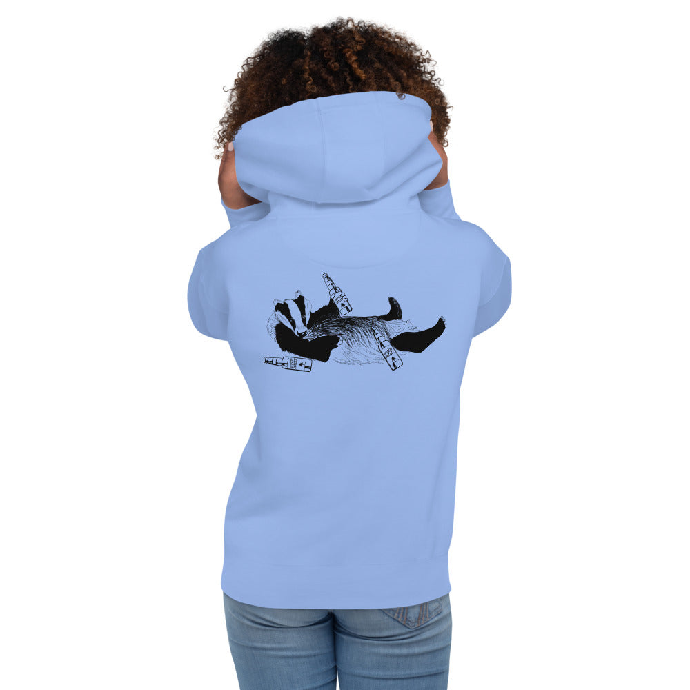 Wisco Outlet Drinking Badger Sweatshirt Black Design