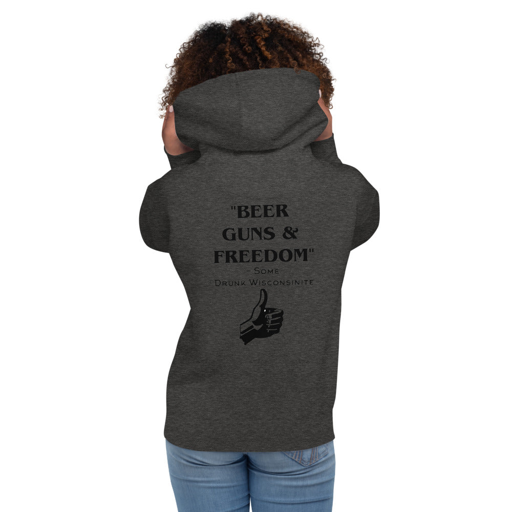 Wisco Outlet Beer Guns Freedom Sweatshirt Black Design