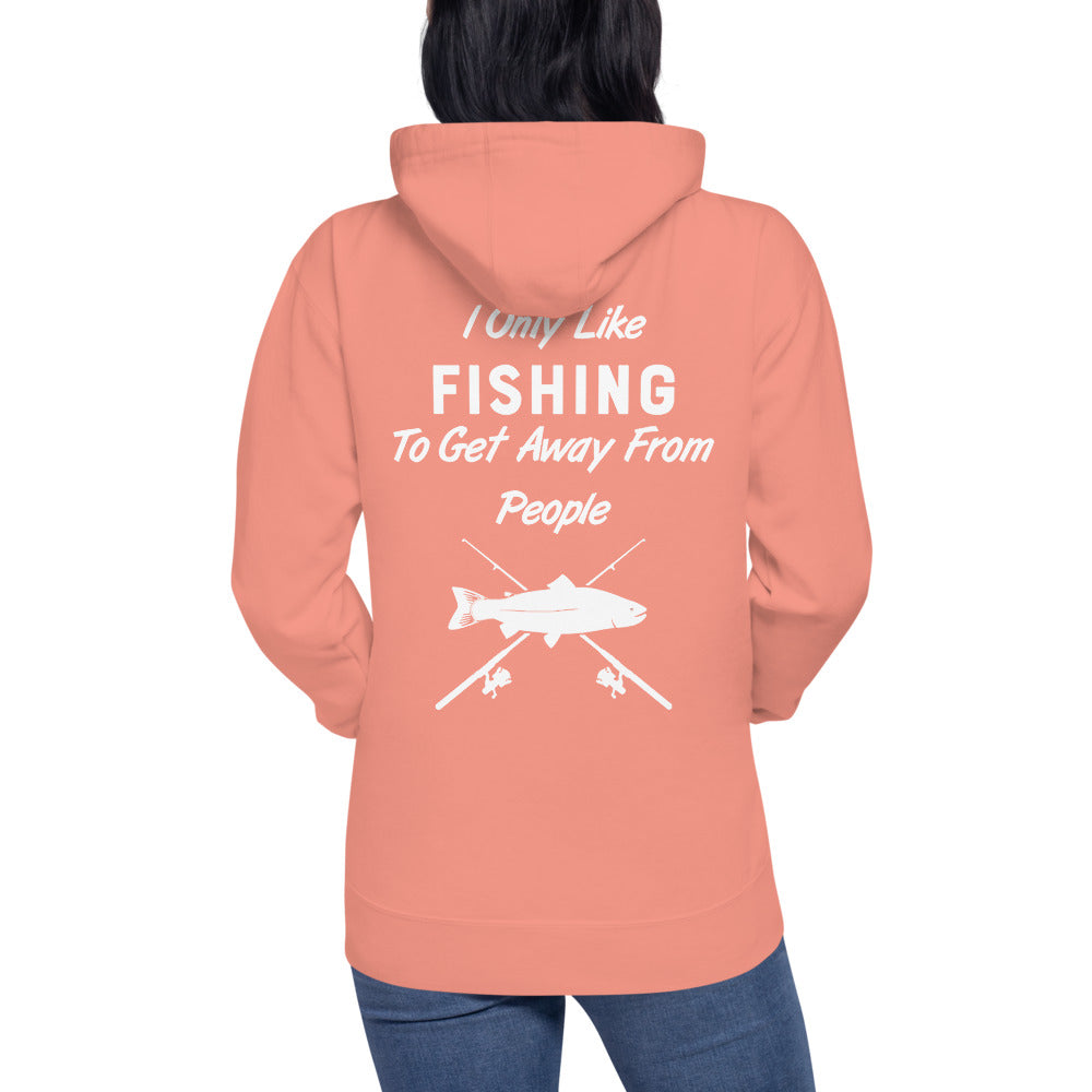 Wisco Outlet I Only Like Fishing Sweatshirt White Design