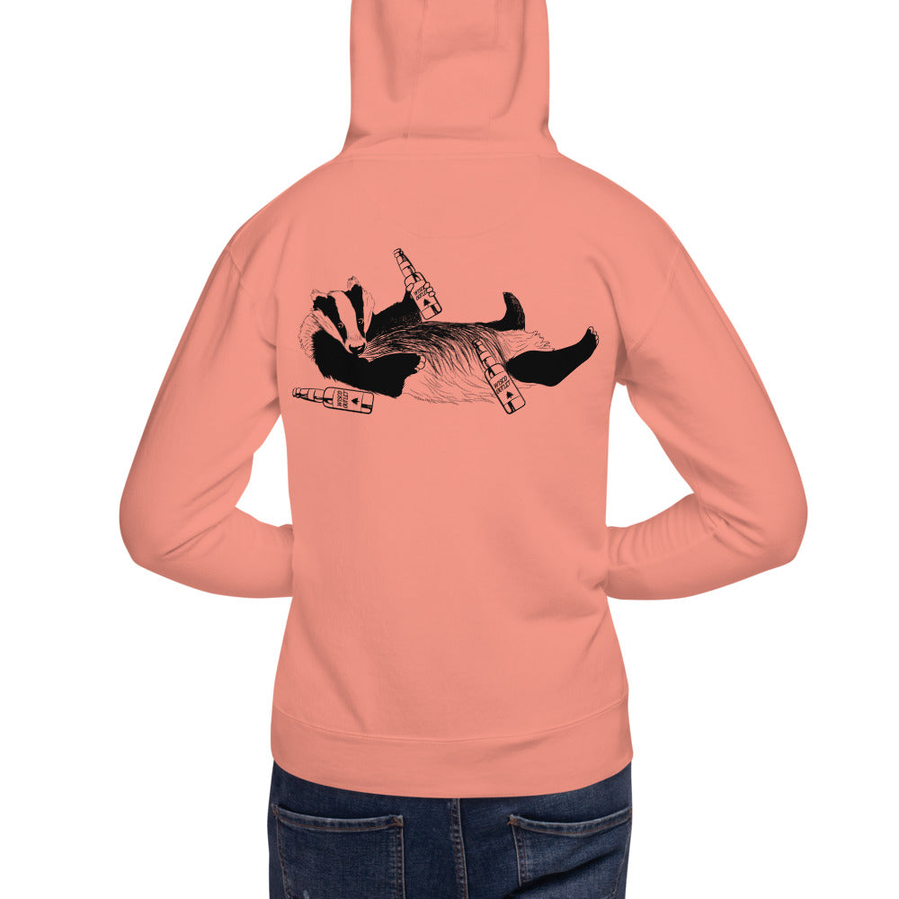 Wisco Outlet Drinking Badger Sweatshirt Black Design