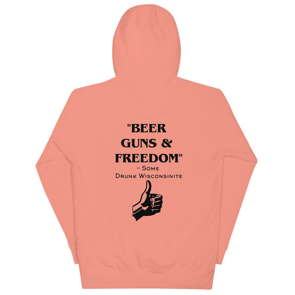 Wisco Outlet Beer Guns Freedom Sweatshirt Black Design