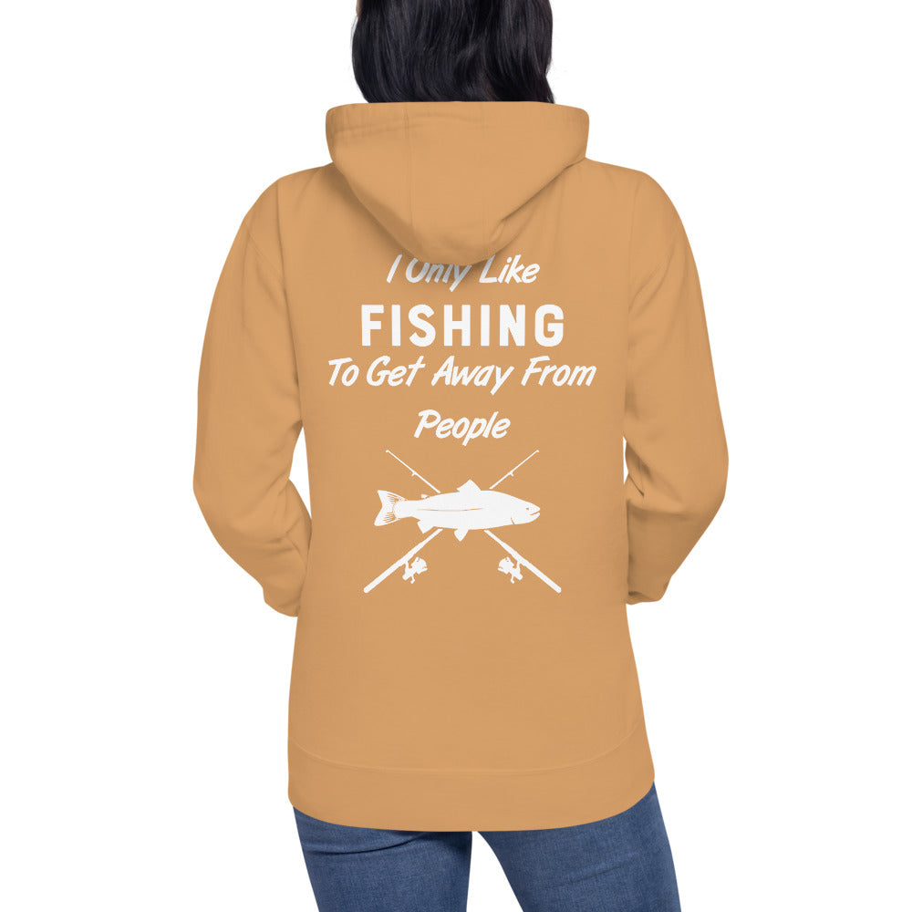 Wisco Outlet I Only Like Fishing Sweatshirt White Design