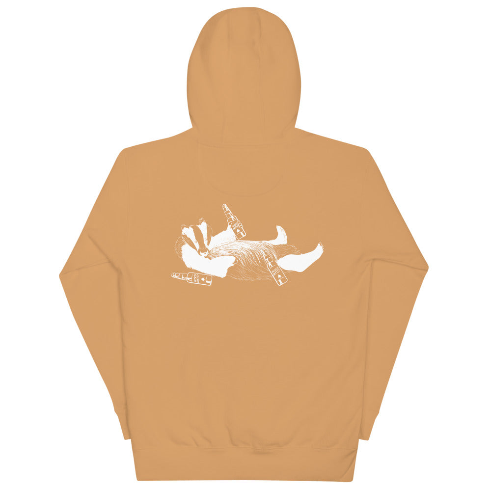 Wisco Outlet Drinking Badger Sweatshirt White Design