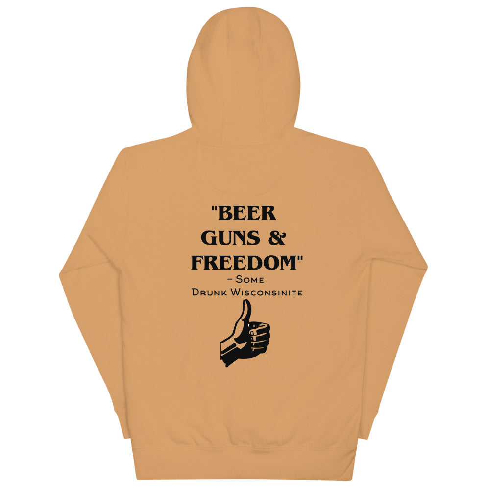 Wisco Outlet Beer Guns Freedom Sweatshirt Black Design