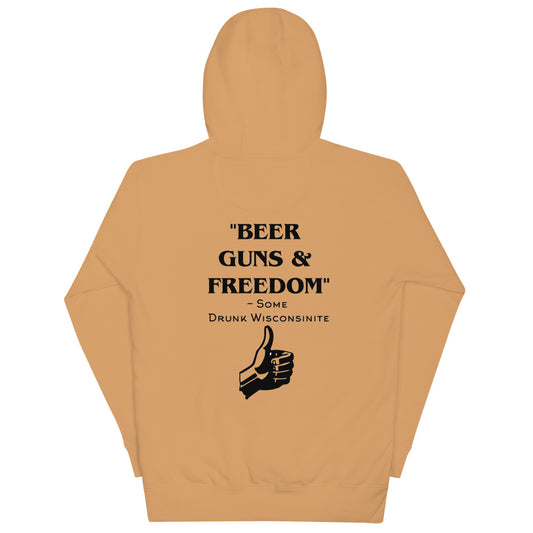 Wisco Outlet Beer Guns Freedom Sweatshirt Black Design