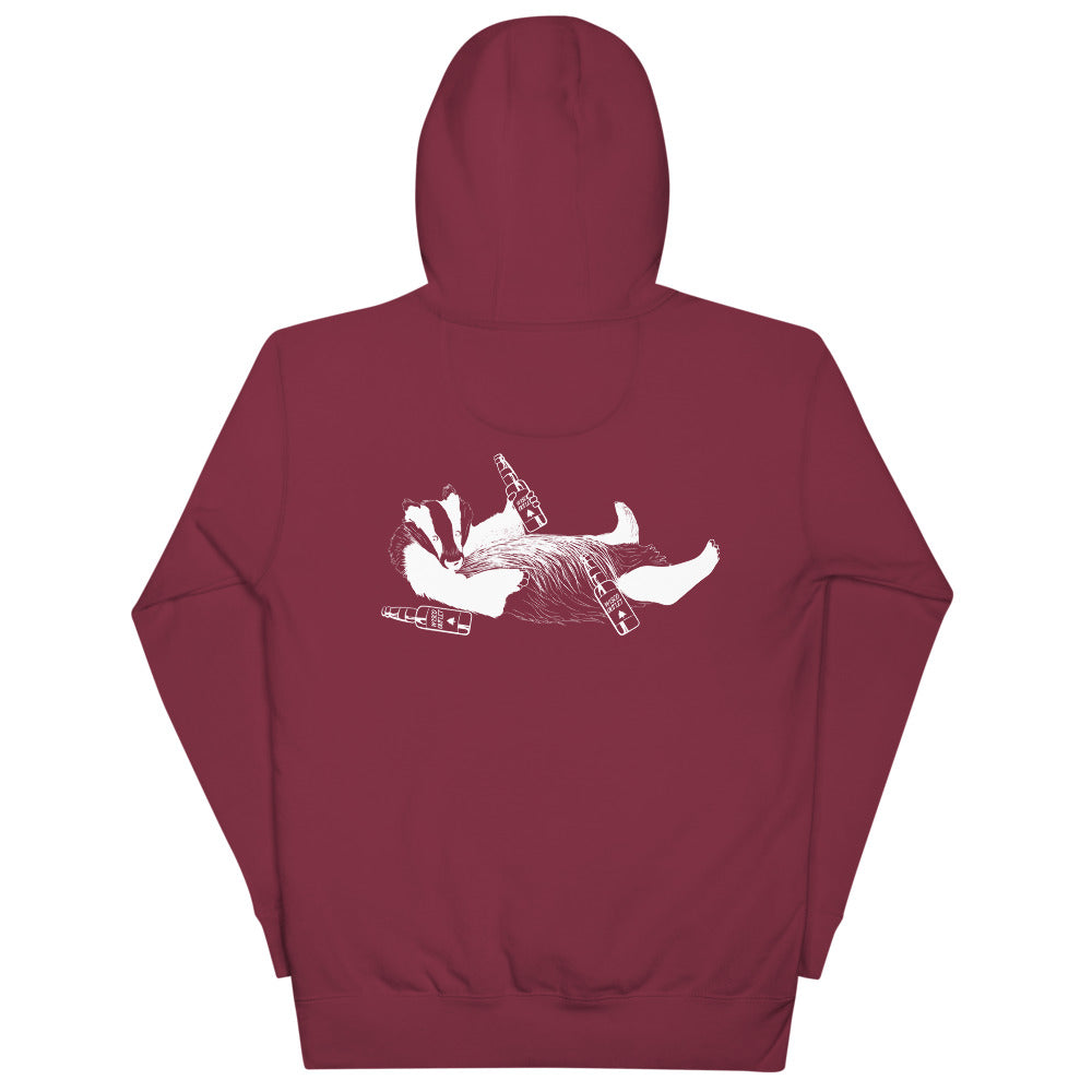 Wisco Outlet Drinking Badger Sweatshirt White Design