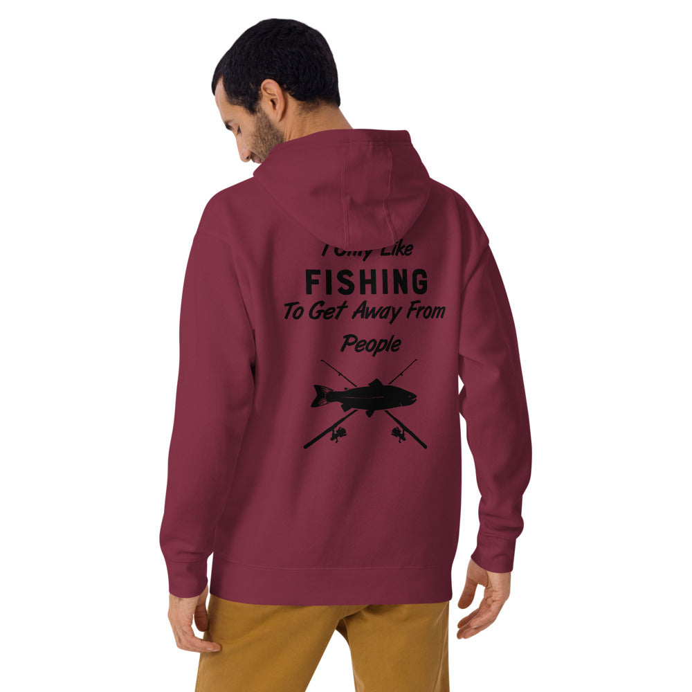 Wisco Outlet I Only Like Fishing Sweatshirt Black Design