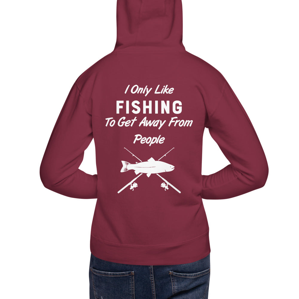 Wisco Outlet I Only Like Fishing Sweatshirt White Design