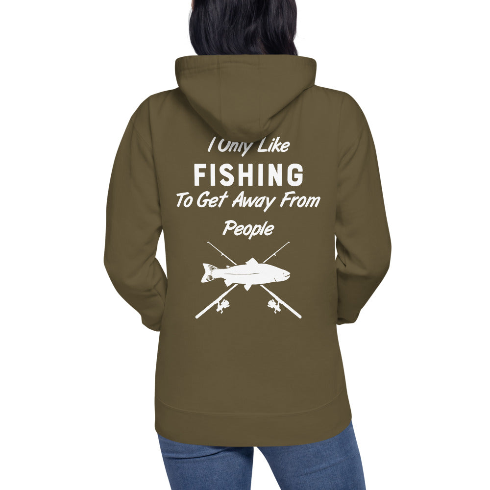 Wisco Outlet I Only Like Fishing Sweatshirt White Design