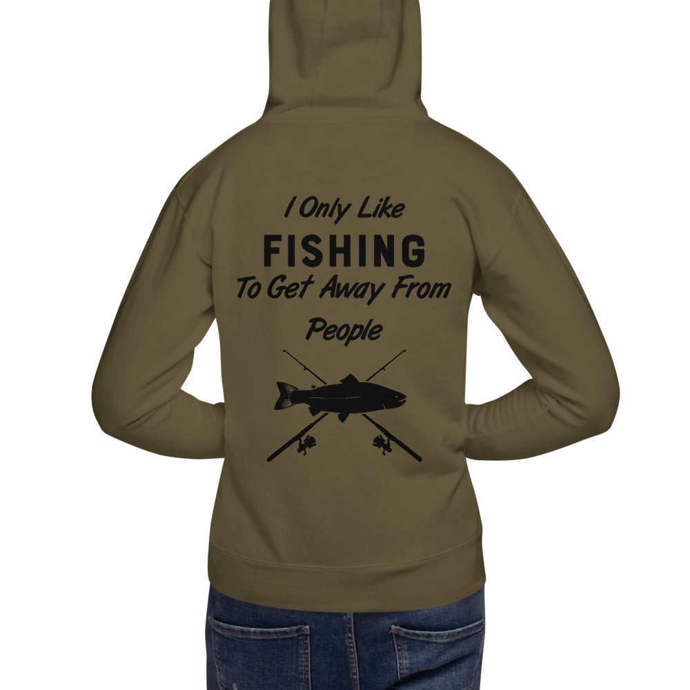 Wisco Outlet I Only Like Fishing Sweatshirt Black Design