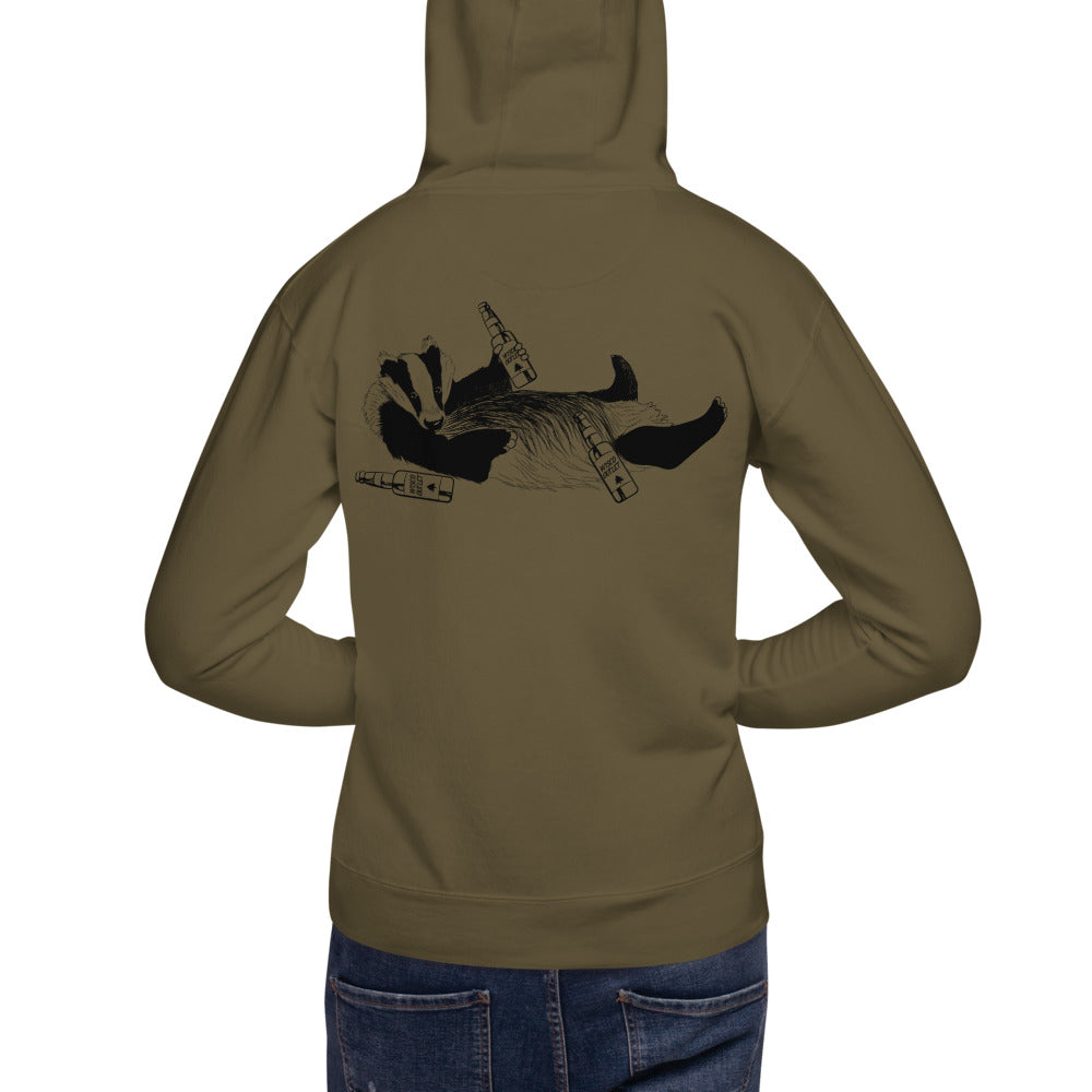 Wisco Outlet Drinking Badger Sweatshirt Black Design