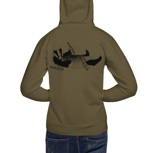 Wisco Outlet Drinking Badger Sweatshirt Black Design