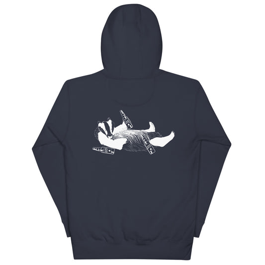 Wisco Outlet Drinking Badger Sweatshirt White Design