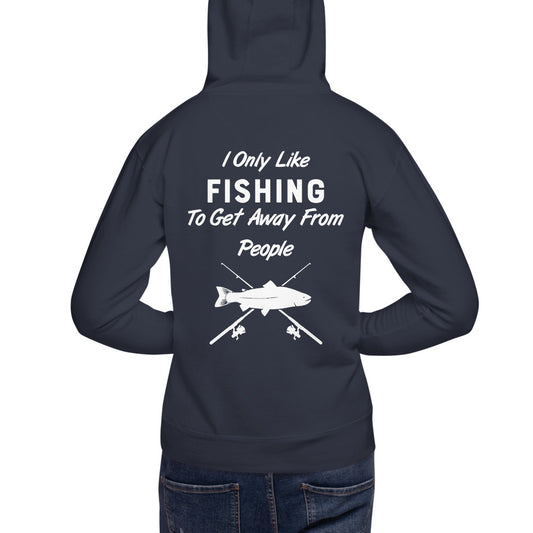 Wisco Outlet I Only Like Fishing Sweatshirt White Design
