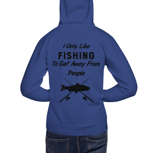 Wisco Outlet I Only Like Fishing Sweatshirt Black Design