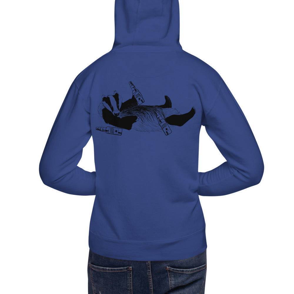Wisco Outlet Drinking Badger Sweatshirt Black Design