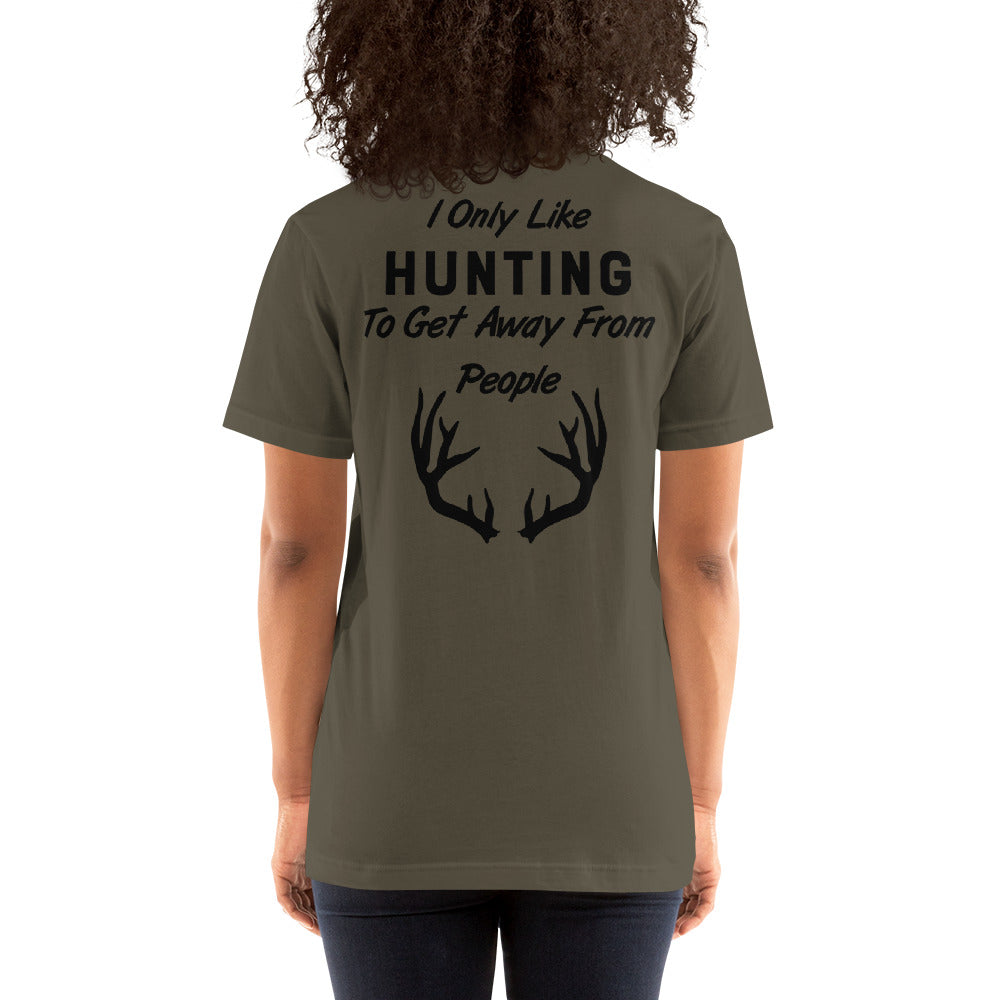 Wisco Outlet I Only Like Hunting T-Shirt Black Design