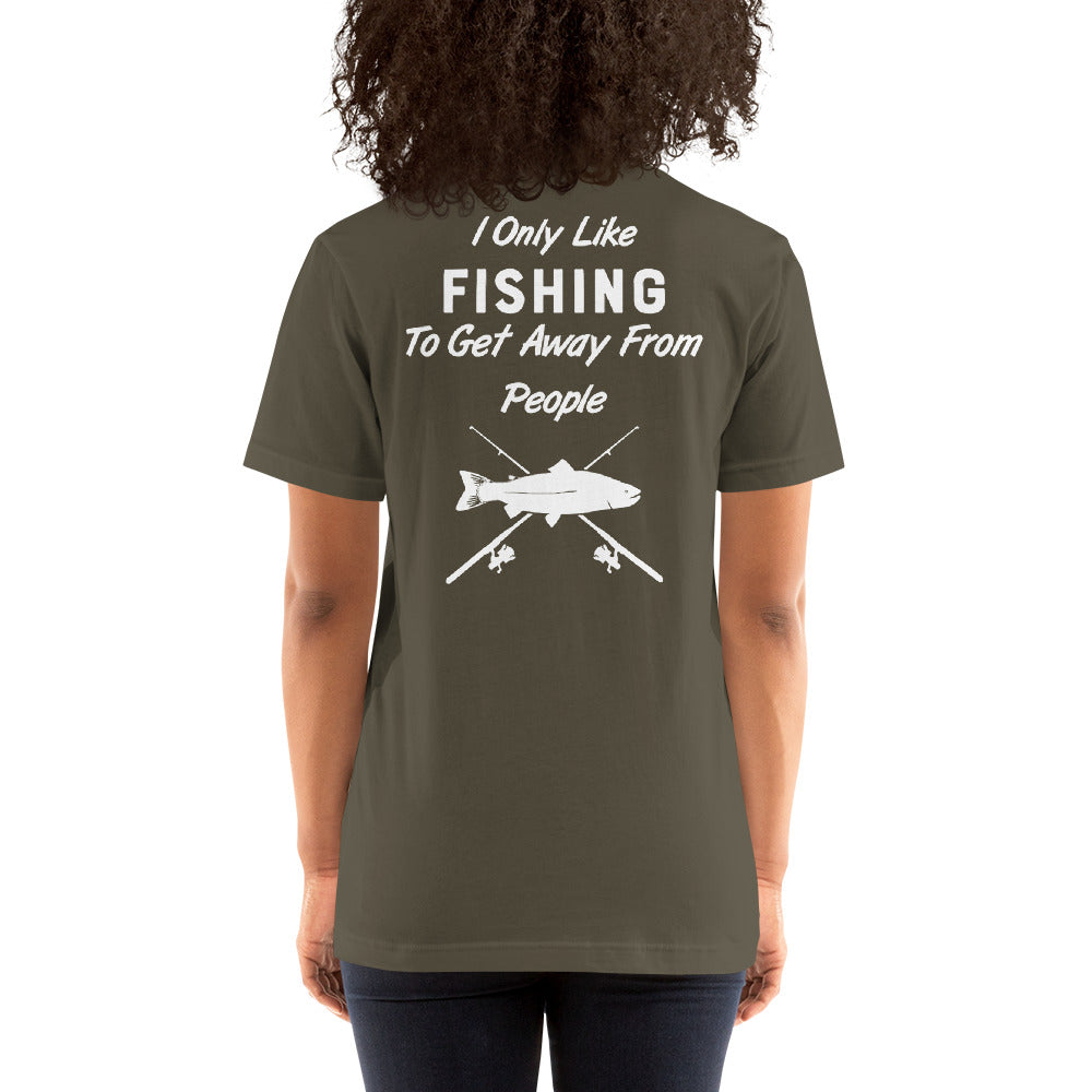 Wisco Outlet I Only Like Fishing T-Shirt White Design
