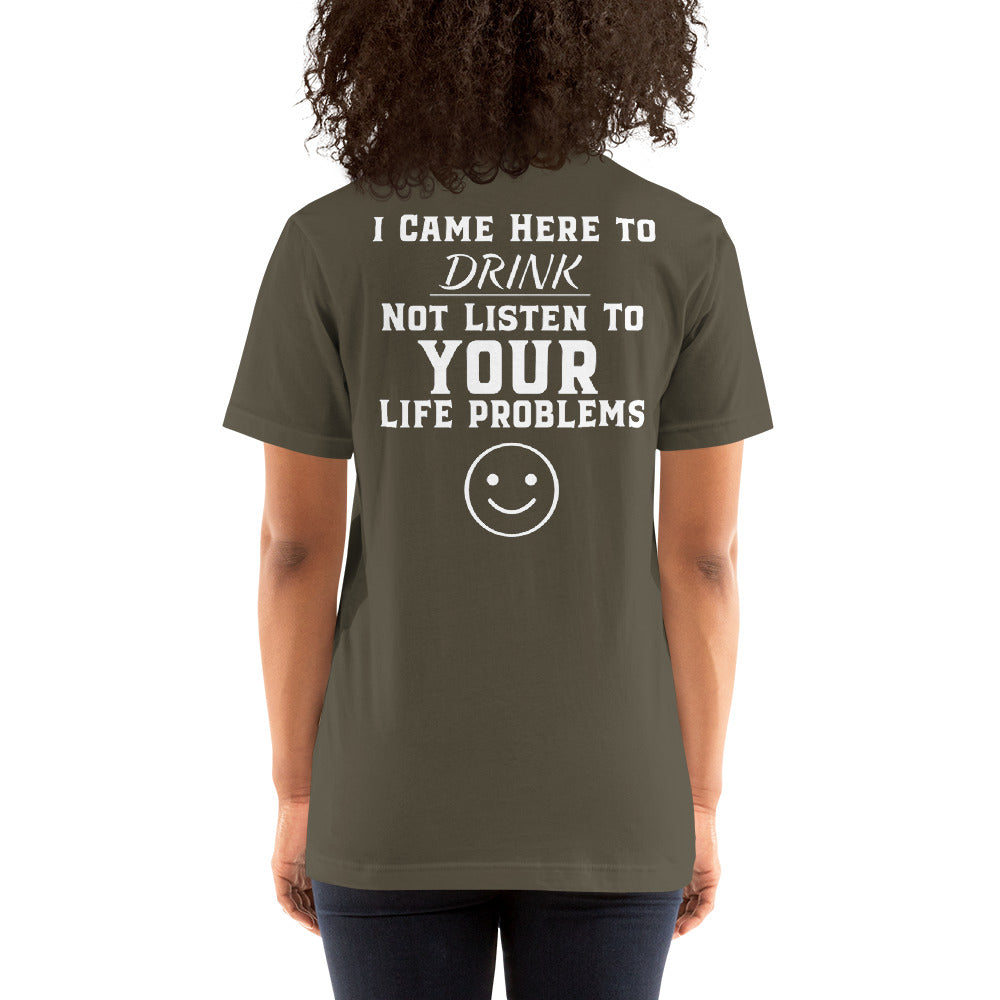 Wisco Outlet I Came Here To Drink T-Shirt White Design