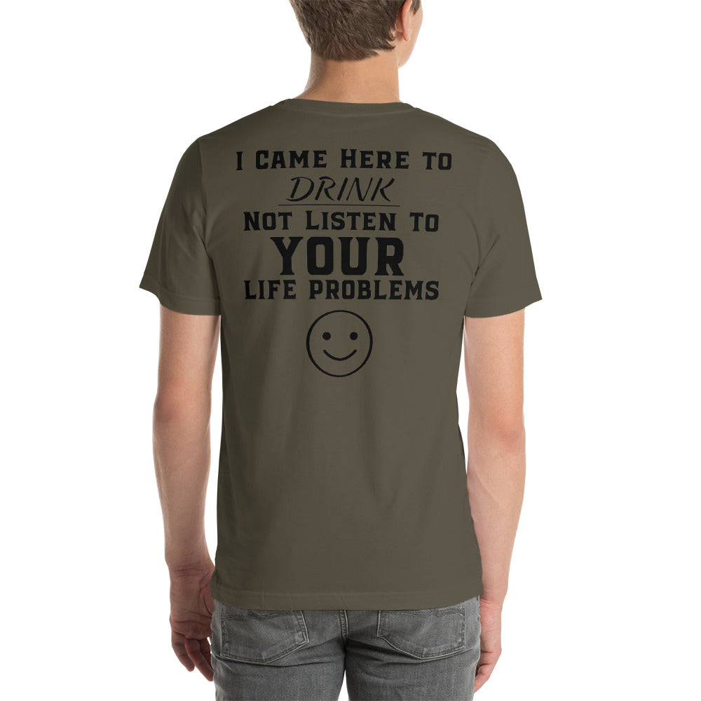 Wisco Outlet I Came Here To Drink T-Shirt Black Design