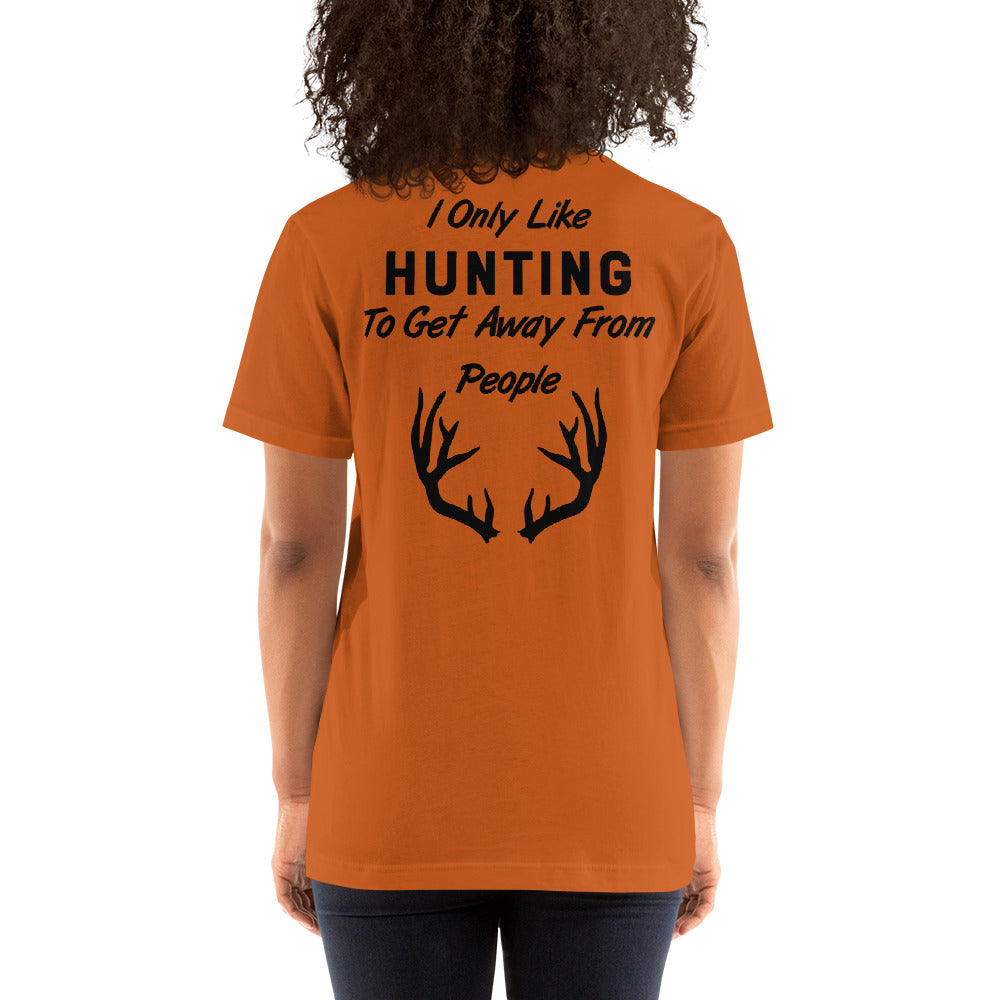 Wisco Outlet I Only Like Hunting T-Shirt Black Design