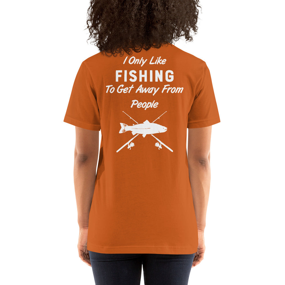 Wisco Outlet I Only Like Fishing T-Shirt White Design