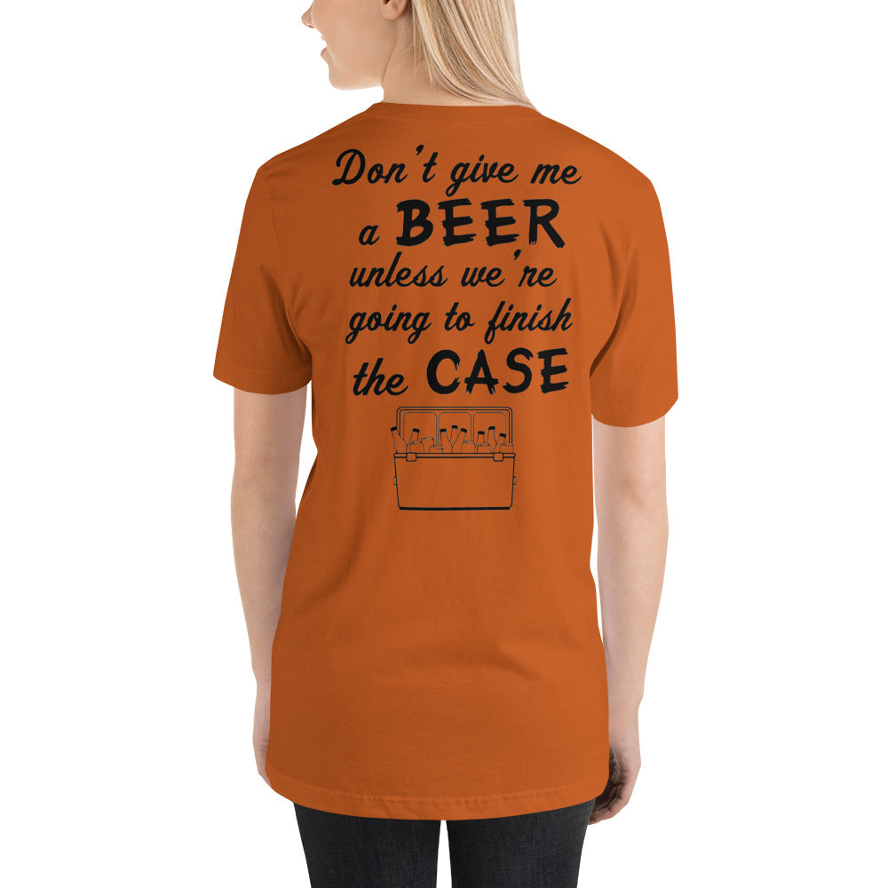Wisco Outlet Don't Give Me A Beer T-Shirt Black Design