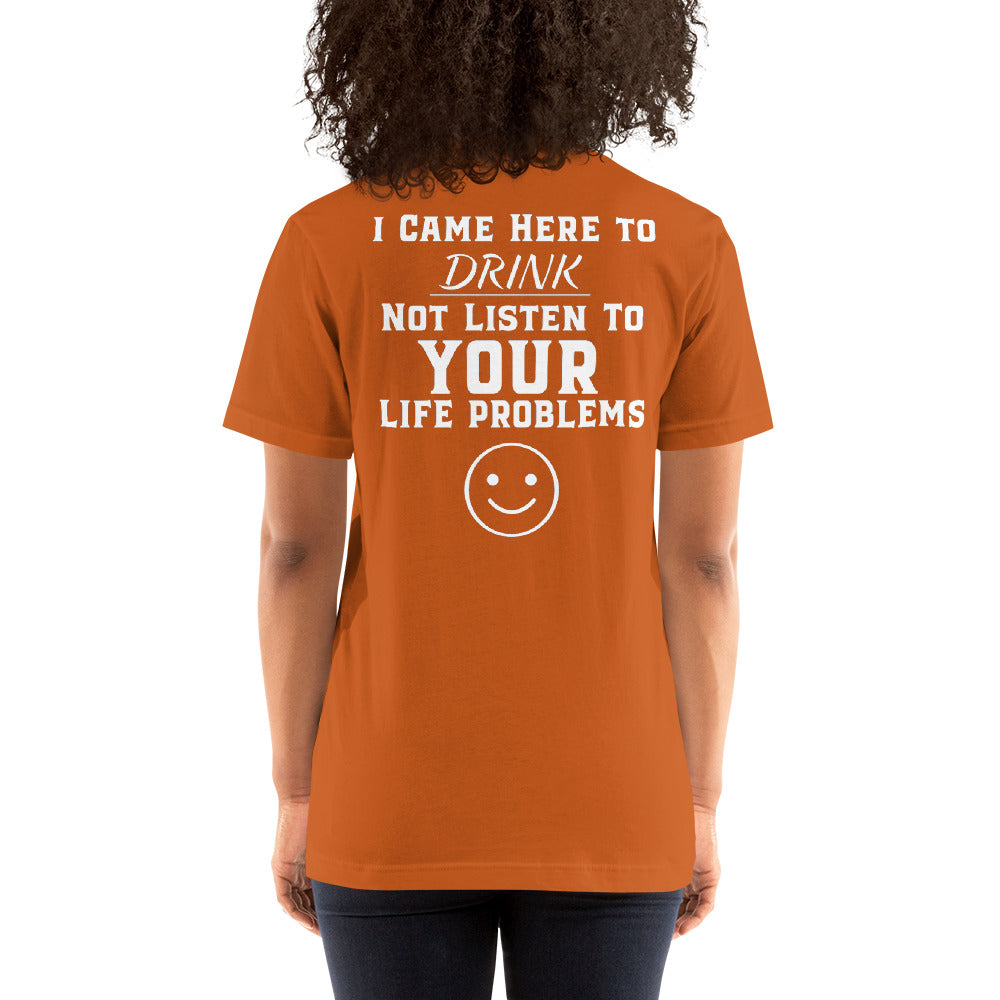 Wisco Outlet I Came Here To Drink T-Shirt White Design