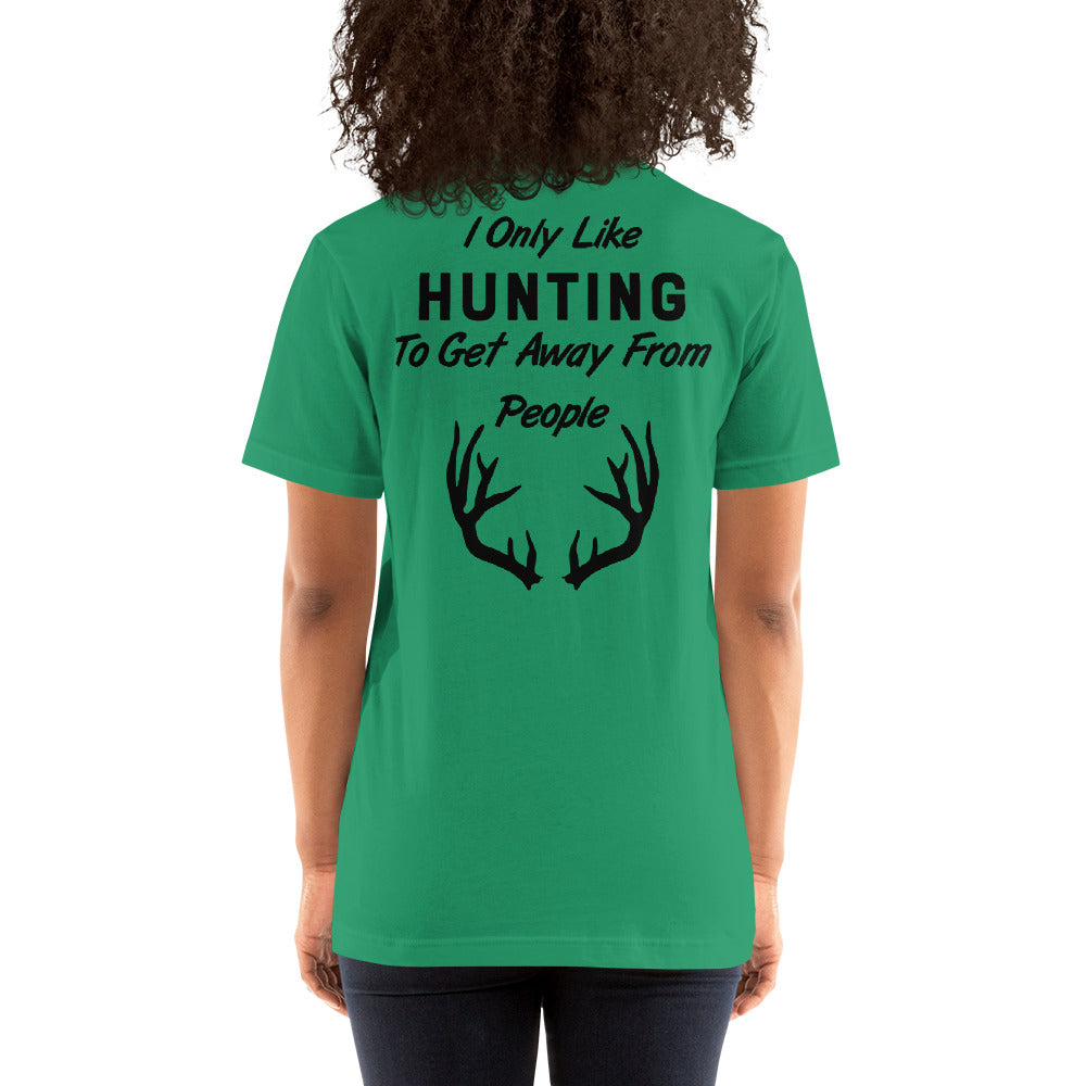 Wisco Outlet I Only Like Hunting T-Shirt Black Design