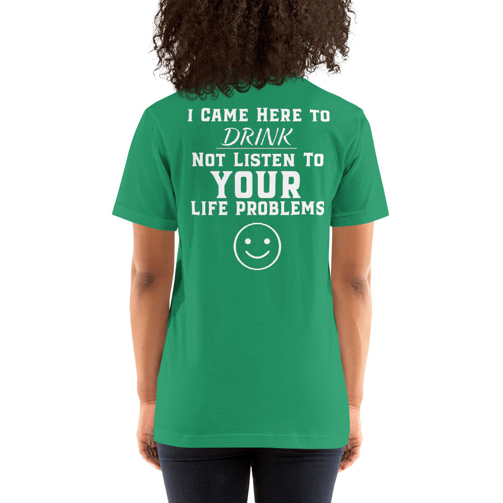 Wisco Outlet I Came Here To Drink T-Shirt White Design