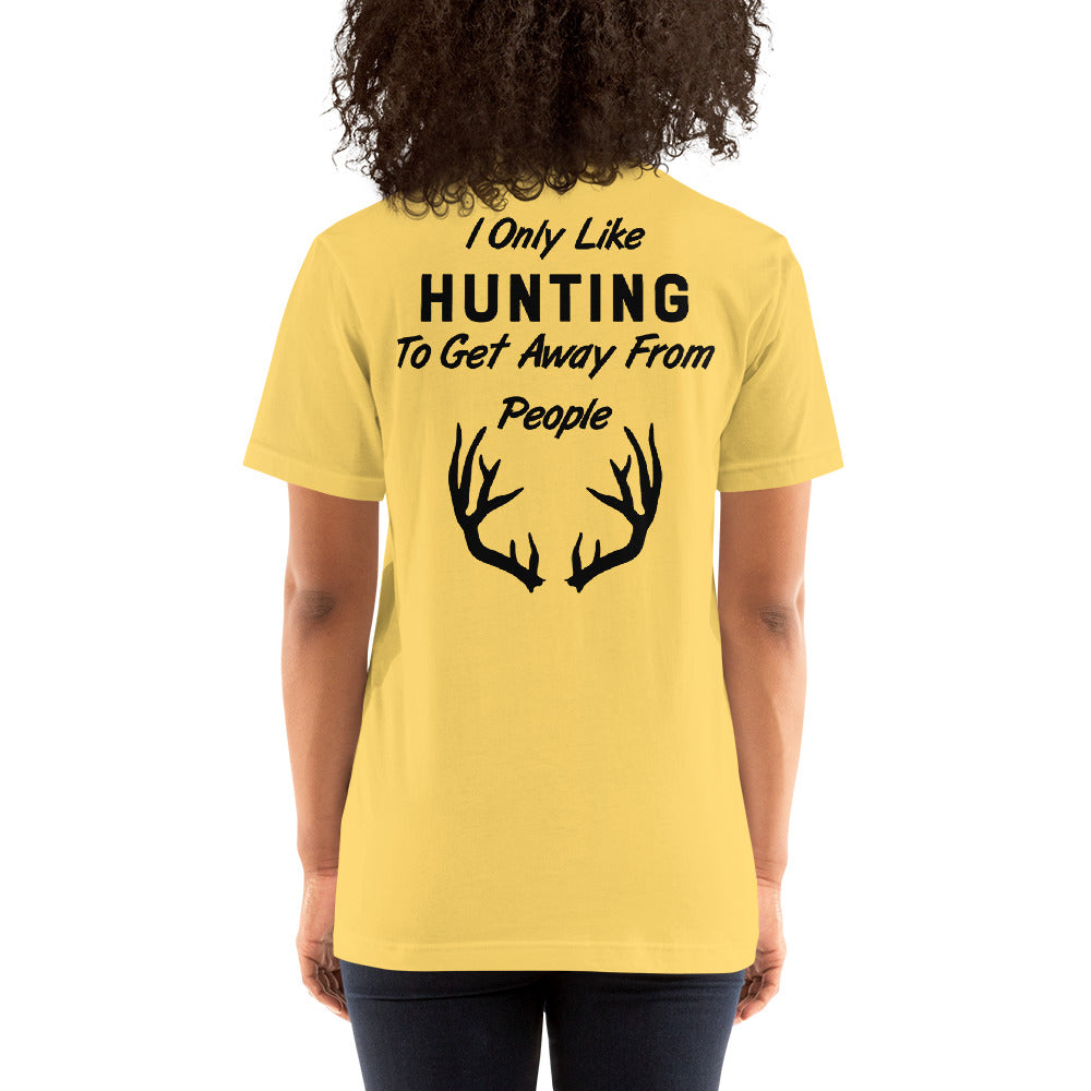 Wisco Outlet I Only Like Hunting T-Shirt Black Design