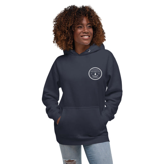 Wisco Logo Hoodie — White Print — Wisco Outlet catalog image