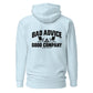 Bad Advice, Good Company Hoodie — Sky Blue — back