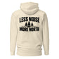 Less Noise, More North Hoodie — Bone — back