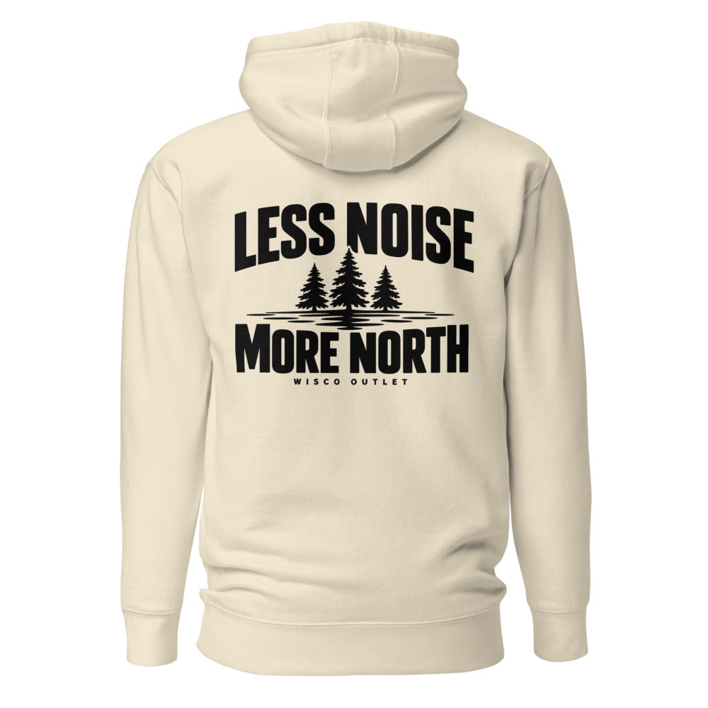 Less Noise, More North Hoodie — Bone — back