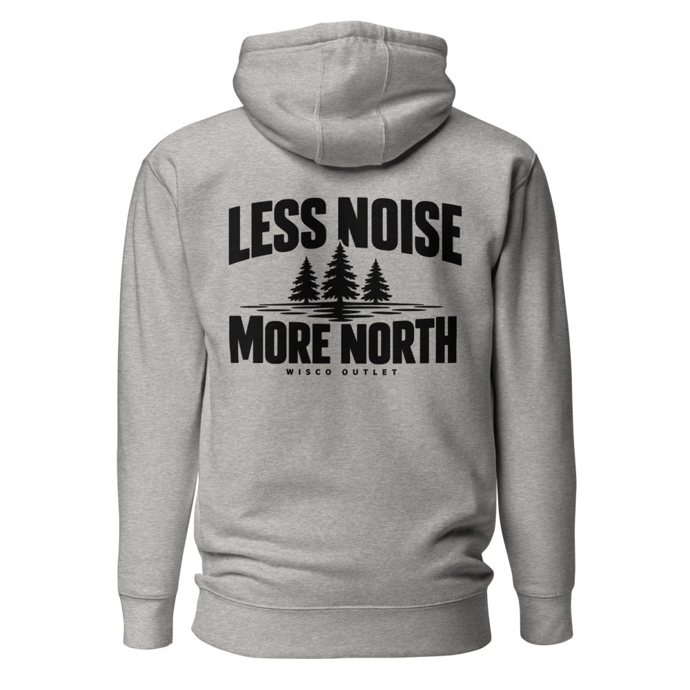 Less Noise, More North Hoodie — Carbon Grey — back
