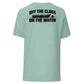 Off the Clock, On the Water T-Shirt — Heather Prism Dusty Blue — back