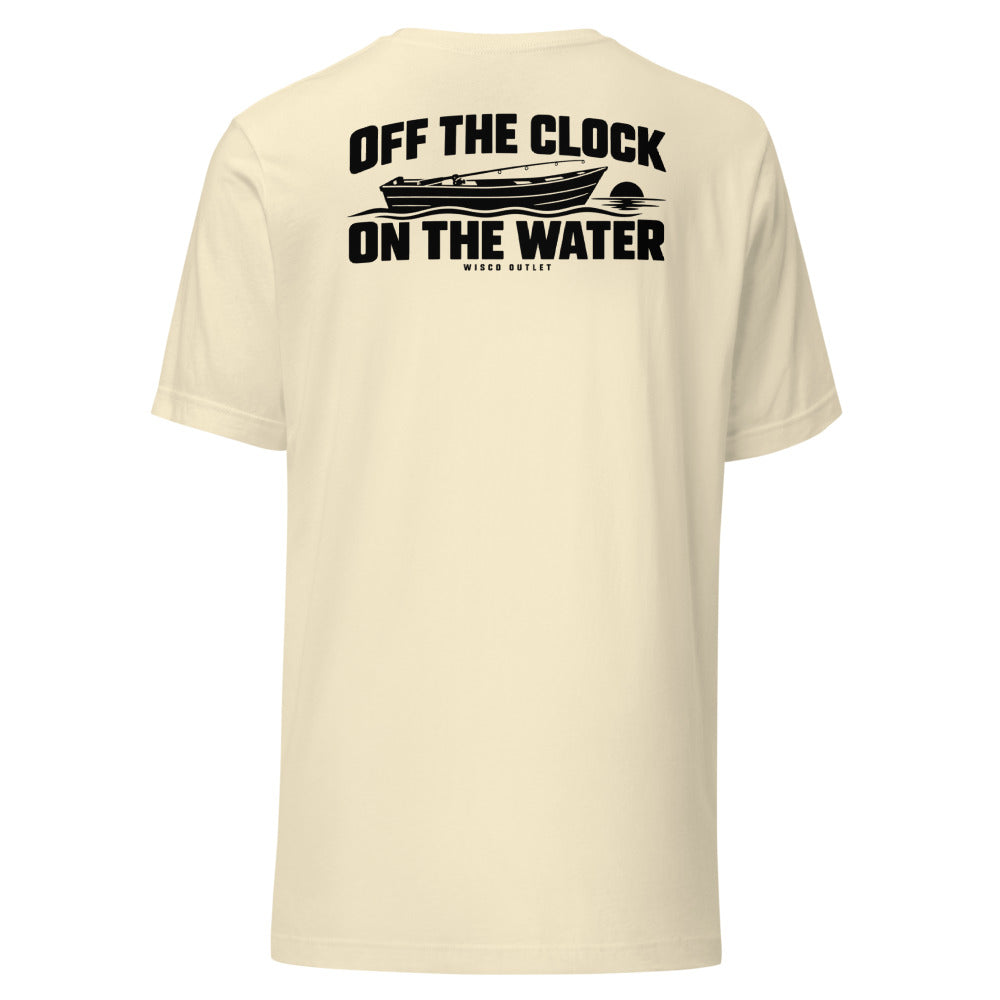 Off the Clock, On the Water T-Shirt — Natural — back