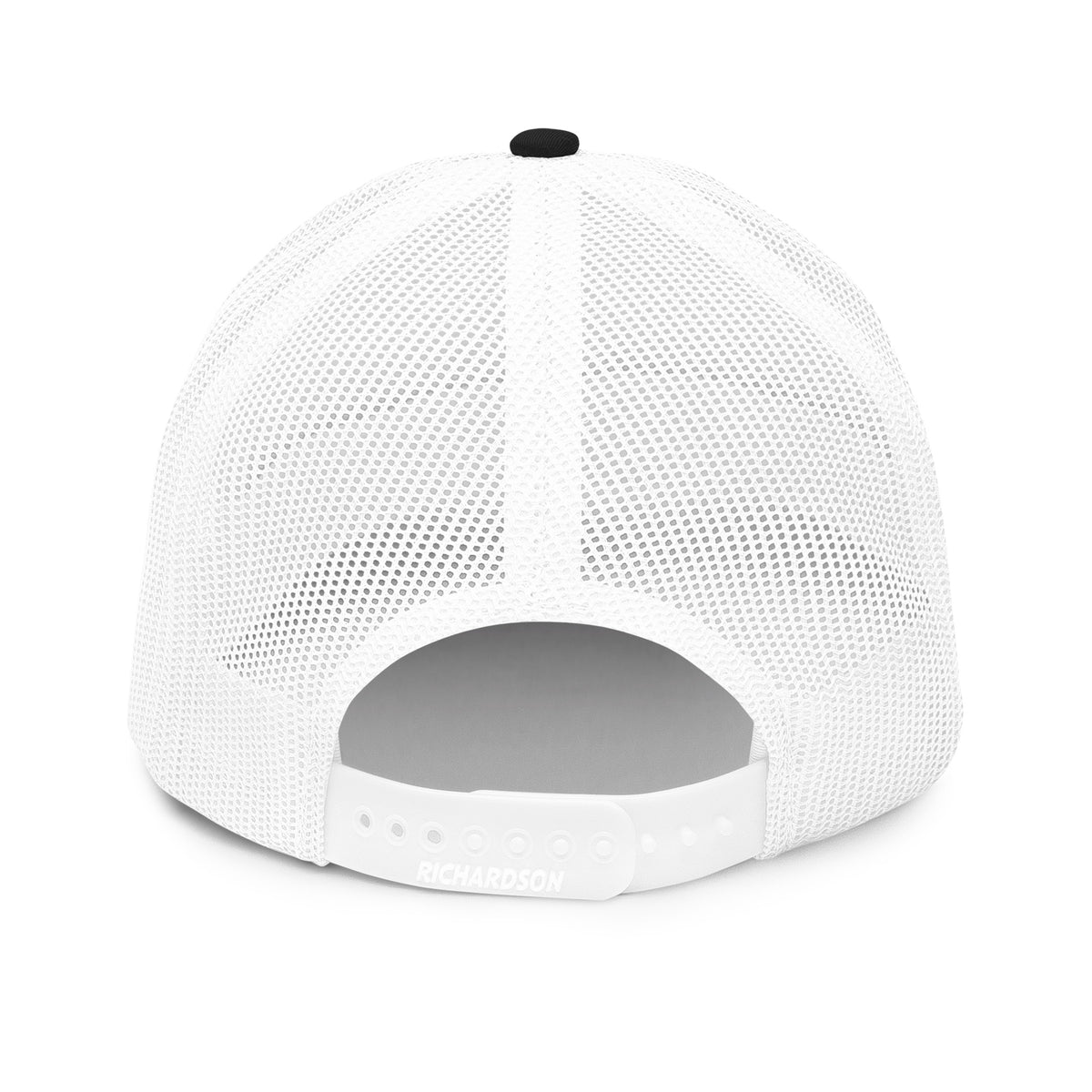 Dock Time Richardson 112 curved brim cap with white embroidery, black white back