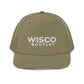 Wisco Wordmark Richardson 112 with white embroidery — loden front