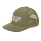 Dock Time Richardson 112 curved brim cap with white embroidery, loden left front