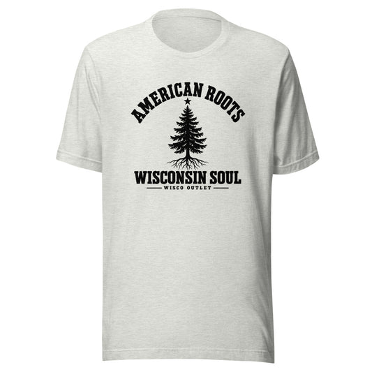 American Roots, Wisconsin Soul T-Shirt — Ash — front