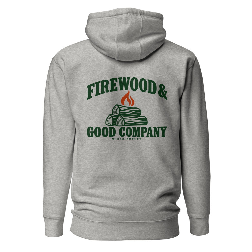 Firewood & Good Company Hoodie — Carbon Grey — back
