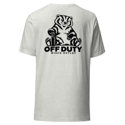 Off Duty Badger T-Shirt — Ash — back