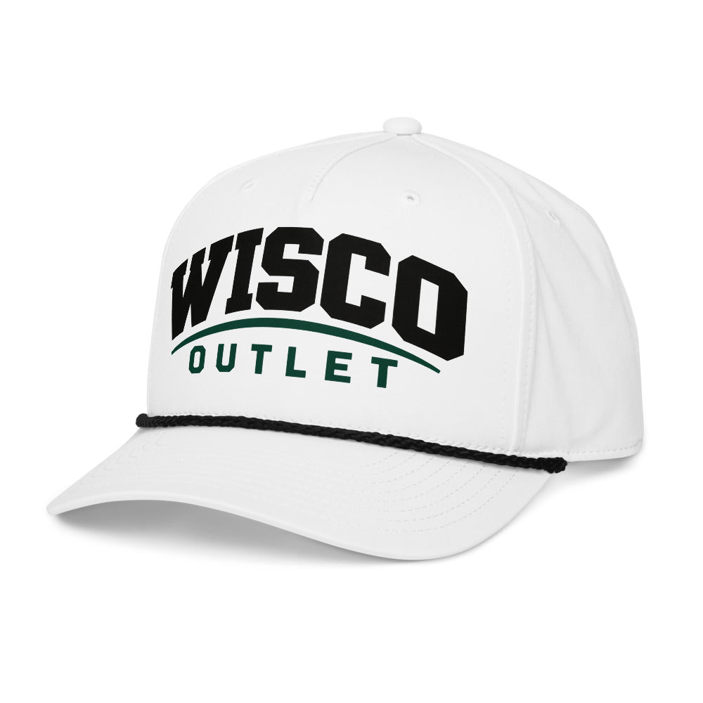 01 — Wisco Athletic rope hat, angled view